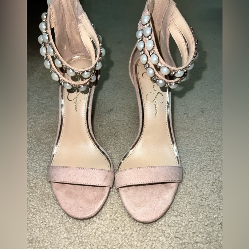Womens Trendy Summer Peep Toe Diamante Chain Dusty Heels Party Shoe